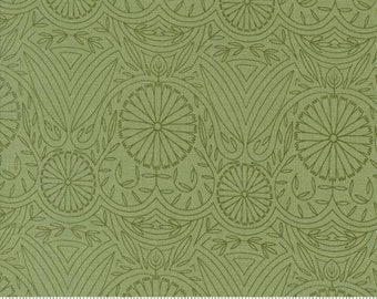 Imaginary Flowers Sage 48385 12 by Gingiber and Moda Fabrics -sold by the half yard