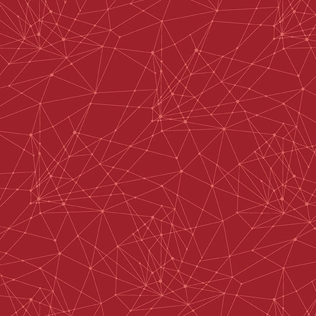 Spinel Red, Pattern: Little String Theory, by Giucy Giuce Fabric From ...