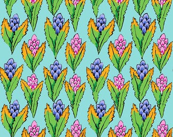 Kaffe Fassett Collective Feb 2026 Hyacinth - Duck Egg, Kaffe Fassett, Free Spirit Fabrics, sold by half yard, PWGP214.DUCKEGG