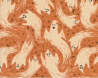 Home Sweet Haunt Pumpkin 20914 14 by Stacy Iest Hsu for Moda Fabrics -sold by the half yard, Ghostly Ghost Halloween Ghost