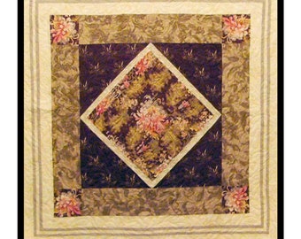 Fractured Flowers Quilt Pattern, an art quilt pattern, floral pattern