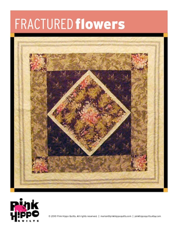 Fractured Flowers Quilt Pattern an Art Quilt Pattern Floral Etsy