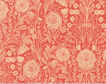 The Henhouse Tomato 48432 17 by Gingiber and Moda Fabrics -sold by the half yard, Poppy Florals