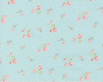 Abide Light Blue 18792 14, By Brenda Riddle Designs for Moda, sold by the Half Yard, 100% Cotton, Small Floral Dots