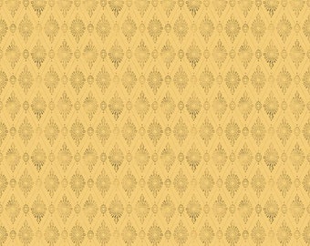 Mon Cheri Diamond Damask Yellow by Lila Tueller for Riley Blake, sold by Half Yard C12652-YELLOW