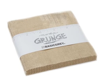 Grunge Basics Charm Pack Tan 30150PP 162 by BasicGrey for Moda - 42 Piece Bundle of 5" squares