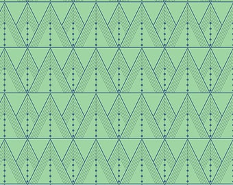 Jadeite Green, Pattern: Tuxedo, by Giucy Giuce Fabric from the Attic Collection, for Andover Fabrics, Inc sold by Half Yard A-9980-G