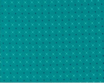 Color Crush Turquoise 10887 16 by Vanessa Christenson, V and Co. for Moda Fabrics -sold by the half yard, X and O Blenders Dot