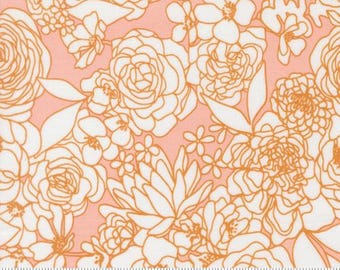 True To Hue Blush 11560 28 by Alli K Design for Moda Fabrics -sold by the half yard, Hidden Facet Florals