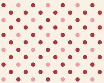 Strawberries and Cream - Edyta Sitar - Laundry Basket, Color - Jasmine, Pattern - Pearls, 1/2 yd, 100% Cotton Andover Fabrics, A-495-LR
