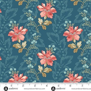 Lighthouse Lakefront Blue Bayou de Laundry Basket Quilts - Algodón premium - Se vende por cortes de media yarda A-1473-B