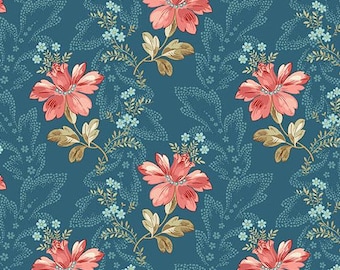 Lighthouse Lakefront Blue Bayou by Laundry Basket Quilts - Premium Cotton - Sold by Half Yard Cuts A-1473-B