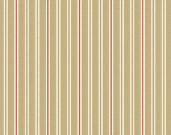 Strawberries and Cream - Edyta Sitar - Laundry Basket, Color - Linen, Pattern- Cross Country, 1/2 yd, 100% Cotton Andover Fabrics, A-9846-NR
