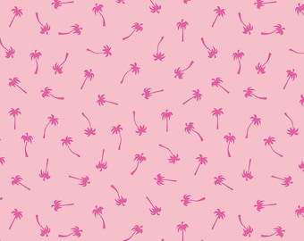 Palm Trees Pink of Sunshine Blvd by Amber Kemp-Gerstel of Damask Love for Riley Blake Designs, C12102-PINK, sold by the 1/2 Yd