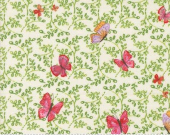 Superbloom Cream 48784 11 by Robin Pickens for Moda Fabrics -sold by the half yard, Butterflies