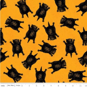 Goose Tales Scaredy Cats Toss Orange by J. Wecker Frisch for Riley Blake Fabrics - 100% Cotton Quilting Fabric, sold by 1/2 yd, C9398-ORANGE