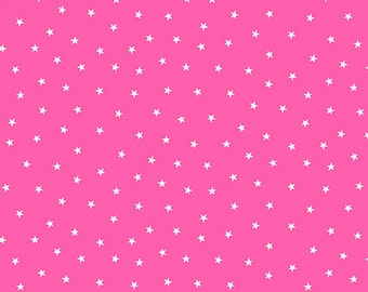 In the Jungle by Makower, color - pink, pattern - Stars, 100% Cotton Quilting Fabric, sold by the 1/2 yard, TP-2606-P