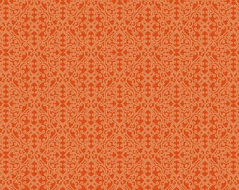 Damask Diamond Light Persimmon By JACKIE ROBINSON  1673-29 Collection: Autumn Elegance for Benartex , sold by Half Yard