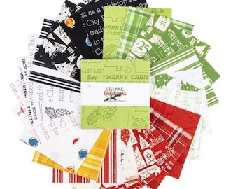 Classic Christmas 5" Stacker, 5-16280-42 charm pack Bundles - by J. Wecker Frisch for Riley Blake Designs - 42 prints in stacker Christmas