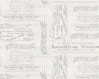 Monochrome - Tailored - Linen - PWTH066.LINEN - Tim Holtz - Fabric - Sold by the Half Yard- Free Spirit Fabrics