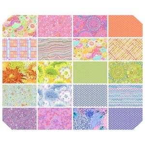 Classics Plus - 5&quot; Charm Pack - Sorbet || Classics Plus Pre-Cuts - By Kaffe Fassett Collective For Free Spirit Fabrics FB6CPGP.SORBET