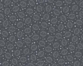 Wildside by Libs Elliott- Electric Eye, Gunmetal Gray - Andover- A-8591-MC - 1/2 Yd cuts, 100% cotton