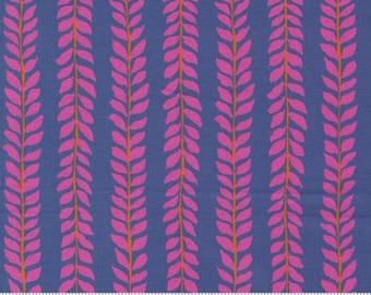 Maeve Vines Periwinkle 11935 14 by Crystal Manning, Moda Fabrics -sold by the half yard, Florals, Stripes