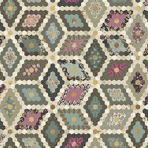English Garden Garden Patch Sugar and Cream - Edyta Sitar - PER QUARTER METRE English Garden Garden Patch Sugar and Cream - Edyta Sitar - PER QUARTER METRE