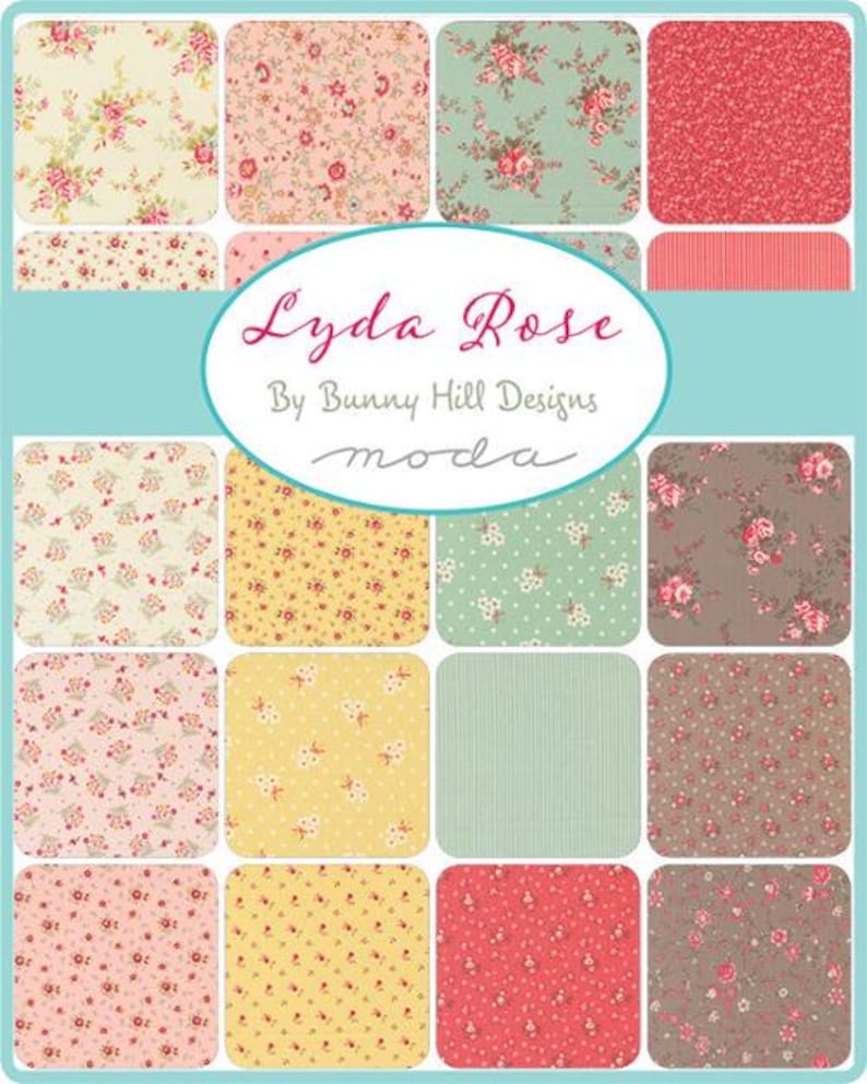 Lyda Pattern Lyda Rose Charm Pack 3070PP by Bunny Hill Designs, Moda Fabrics, Moda ...