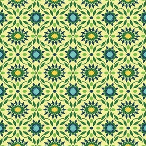 Frolic Lemon by Modern Quilt Studio for Contempo   -  100% Cotton Quilt Fabric