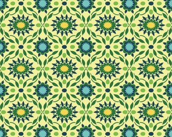 Frolic Lemon by Modern Quilt Studio for Contempo   -  100% Cotton Quilt Fabric