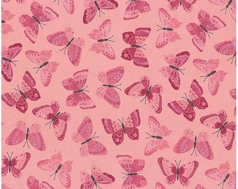 Strength in Pink - Pink Butterflies by Riley Blake Designs - C12621-PINK  1/2 Yd cuts, 100% cotton