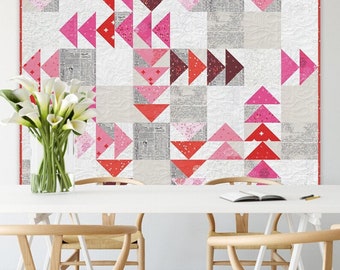 Red Geese Quilt Pattern by Zen Chic, Finished size: 65” x 65”