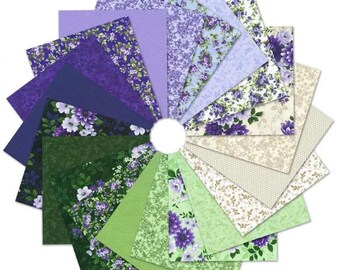 Georgina Charm Packs by Debbie Beaves by Robert Kaufman, 42-5"squares CHS-1269-42 42 pcs, incl duplicates / 0.756 yards