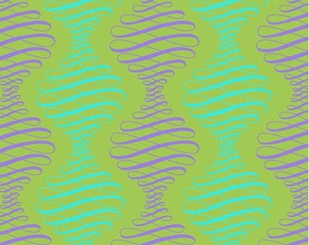 Spencer Stripe - Pistachio Parisville (DejaVu) by Tula Pink  | Freespirit Fabrics PWTP194.PISTACHIO| 100 % Cotton Fabric | Apparel, Quilting