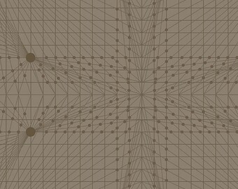 Brown Clamshell, Pattern : Interconnection by Giucy Giuce from the Wallflower Collection, for Andover Fabrics, sold by Half Yard A-8957-N
