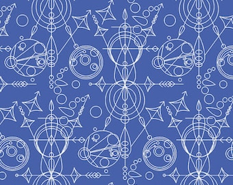Mercury blue - Sun Print 2022 - 10th Anniversary Collection, Galaxy Pattern by Alison Glass 1/2 yd, A-7752-B1