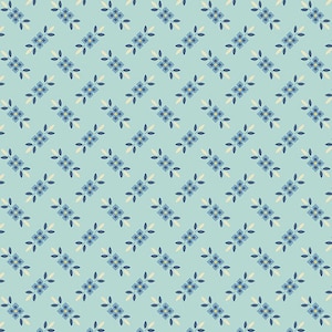 Sweet Ride de Edyta Sitar para cesta de lavandería, Color Cielo Patrón Azul: Lucky Charm 1/2 yd, 100% Algodón de Andover Fabrics, A-449-B