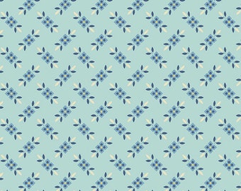 Sweet Ride by Edyta Sitar for Laundry Basket, Color Sky Blue Pattern: Lucky Charm 1/2 yd, 100% Cotton by Andover Fabrics, A-449-B