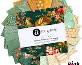 Secret Stash Earth Tones by Edyta Sitar for Laundry Basket, 42 piece 5 quot Charm Pack - Andover Fabrics. 100 Cotton 1S-EARTHSTASH-X