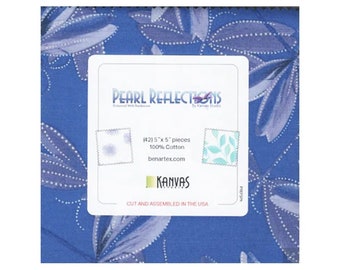 Pearl Reflections Charm Pack for Kanvas and Benartex  - 42 prints in stacker, include some duplicates PREF5PK