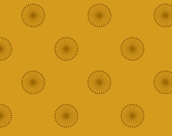 Giucy Giuce Siena gold Color Chromosome Pattern Quantum collection A-8961-Y by Guicy Guice for Andover Fabrics, Inc, sold by Half Yard