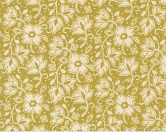 Parlor Soul Shine Pesto 11963 17 by Crystal Manning, Moda Fabrics -sold by the half yard, Soul Shine Florals