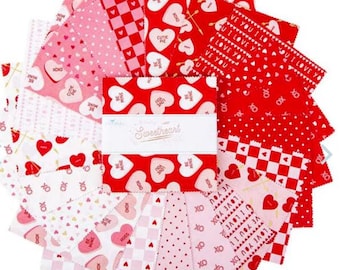 Sweetheart 5" Stacker charm pack Bundles by My Mind's Eye for Riley Blake Designs- 42 prints in stacker  5-15500-42, Valentines