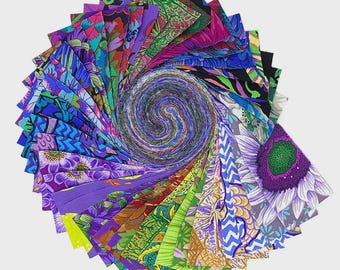 Kaffe Fassett collective - Dark - 6" Design Roll - Aug 2021 - Free Spirit Fabric - 20 pc collection of 6" design strips