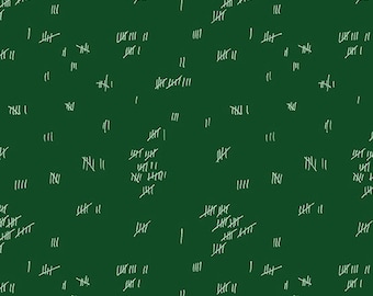 Fabric from the Basement Collection Color - Hunter Green, Pattern - Tally by Giucy Giuce, Andover Fabrics, Inc sold by Half Yard A-461-G