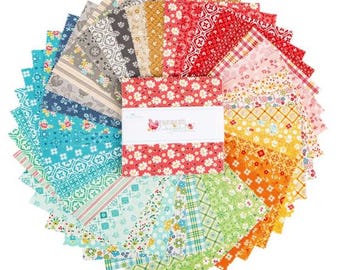 Farmer's Daughter 5" Stacker charm pack Bundles By Lori holt for Riley Blake Designs- 42 prints in stacker 5-17160-42
