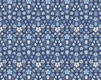 Liberty Fabrics Flower Show Coastal Walk Hampstead Meadow A, Riley Blake Designs, 100% Quilting Cotton Fabric Sold by Half Yard, 01666469A