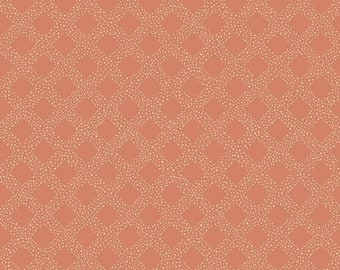 Harmony Lattice Salmon - Riley Blake Designs - Geometric Diagonal On Point Orange - 1/2 Yd cuts, 100% cotton, C11095