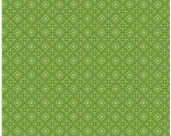 Flour and Flower Green tiles - sold by the 1/2 Yard by Jill Finley For Riley Blake Designs - C14016-GREEN